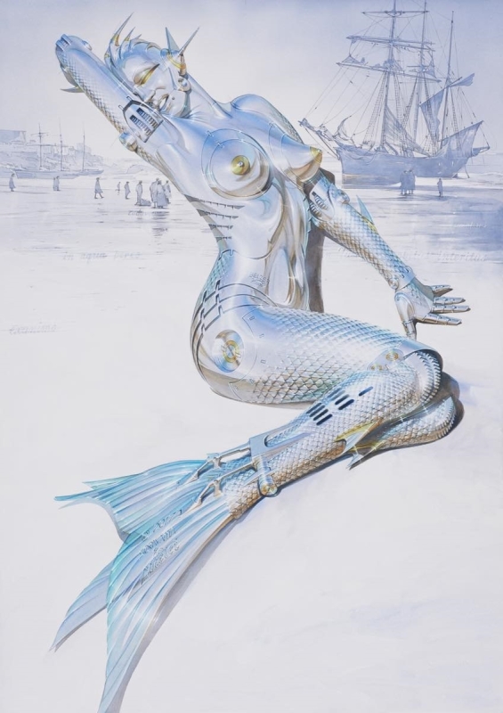 Robotic mermaid  hajime sorayama
