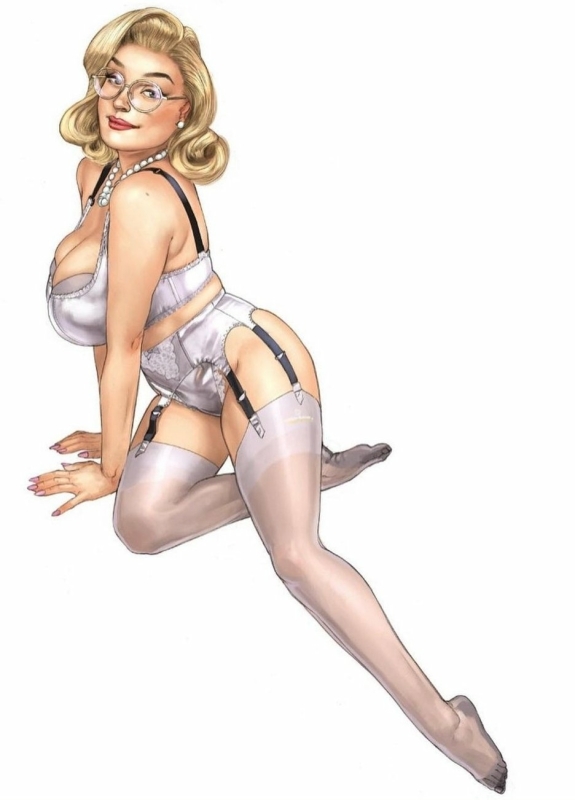 romain hugault blonde pin up