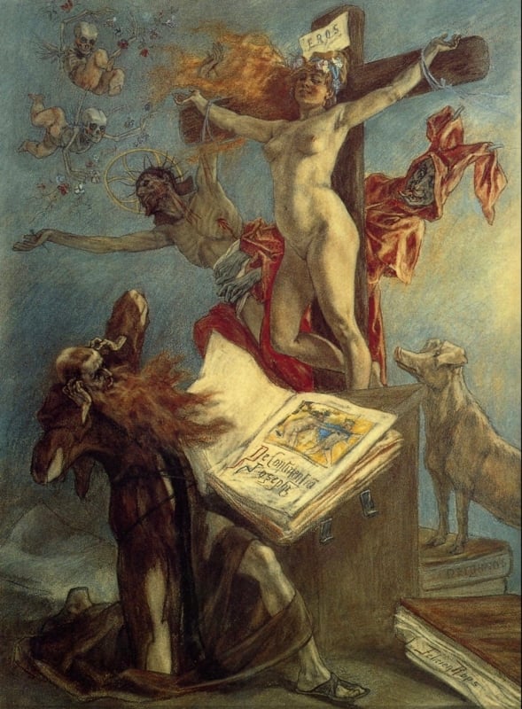 Rops, The temptation of St Anthony, 1878