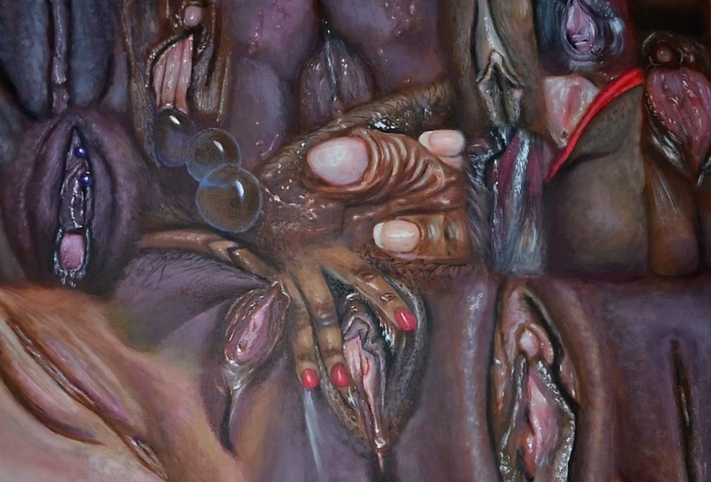 ruth bircham painting with vulvas