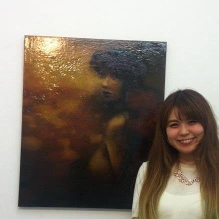 Sana Yoshida with her painting
