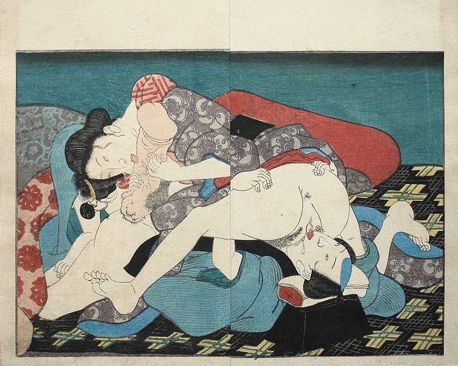 Savage Love Cast: Kuniyoshi print depicting oral sex