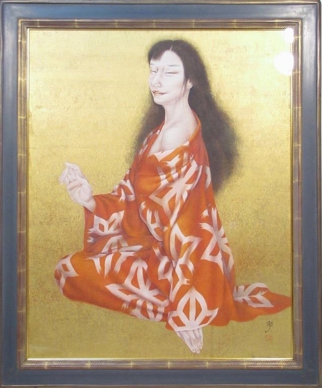 Seated female by Kimiko Ogiwara