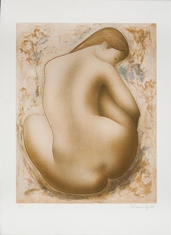 seated nude alain bonnefoit