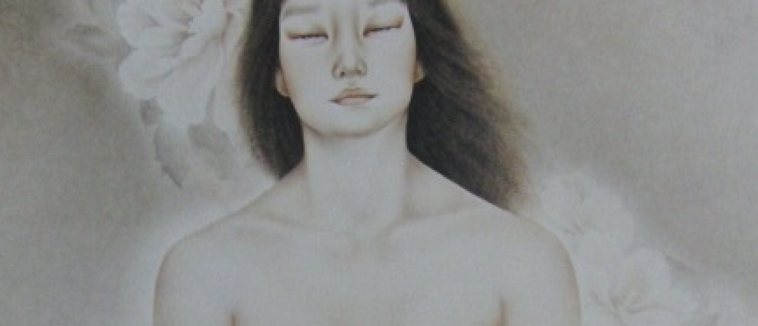 Seated Semi-nude by Kimiko Ogiwara