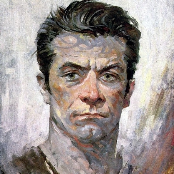 self portrait Frank Frazetta 1962 painting