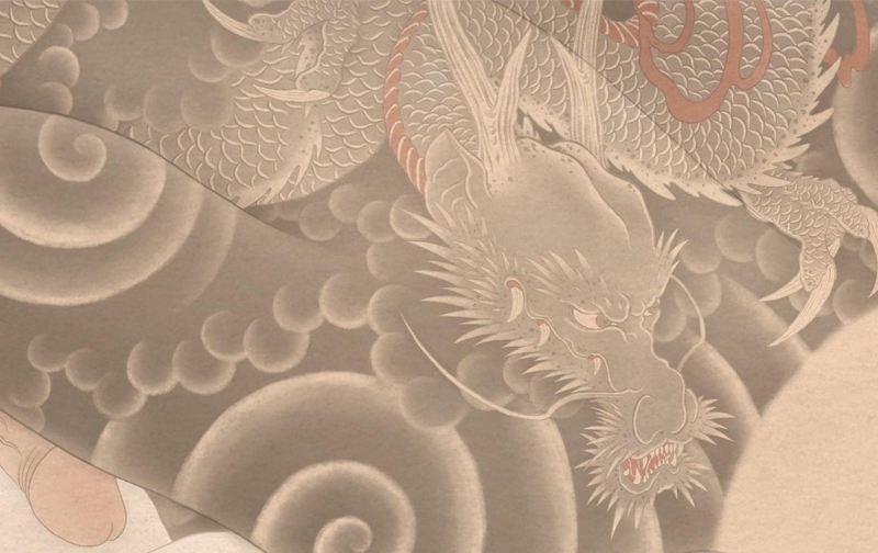 senju shunga Tatsudoshi (year of the dragon) detail dragon tattoo