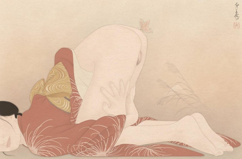 senju shunga the butterfly's dream total design