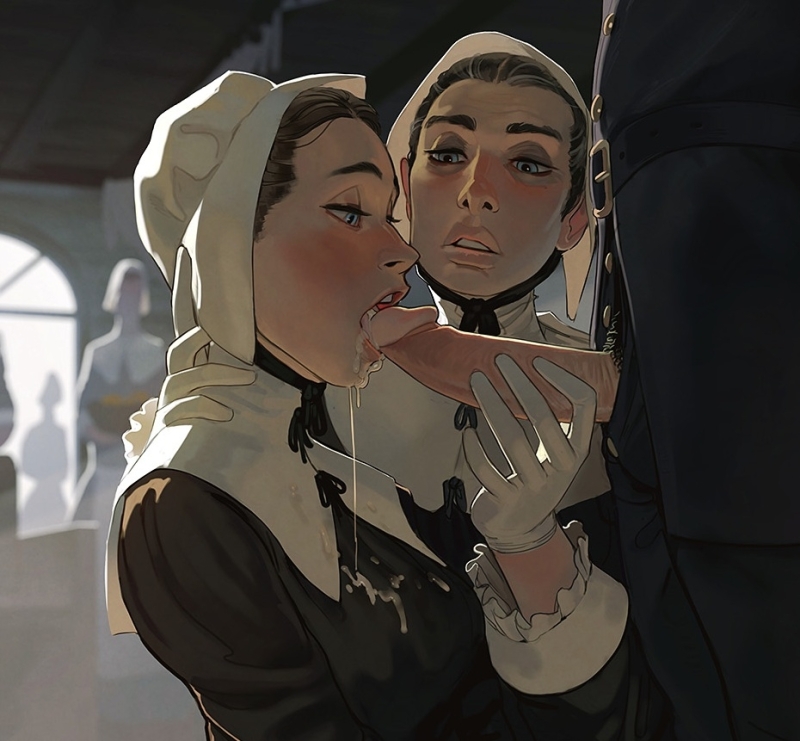 servants performing fellatio by InCase  (detail)