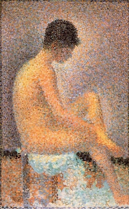 Seurat, Poseuse assise, de profil, 1887