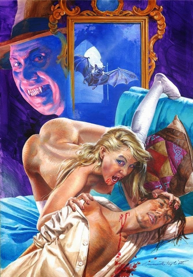 sexy vampire pulp art