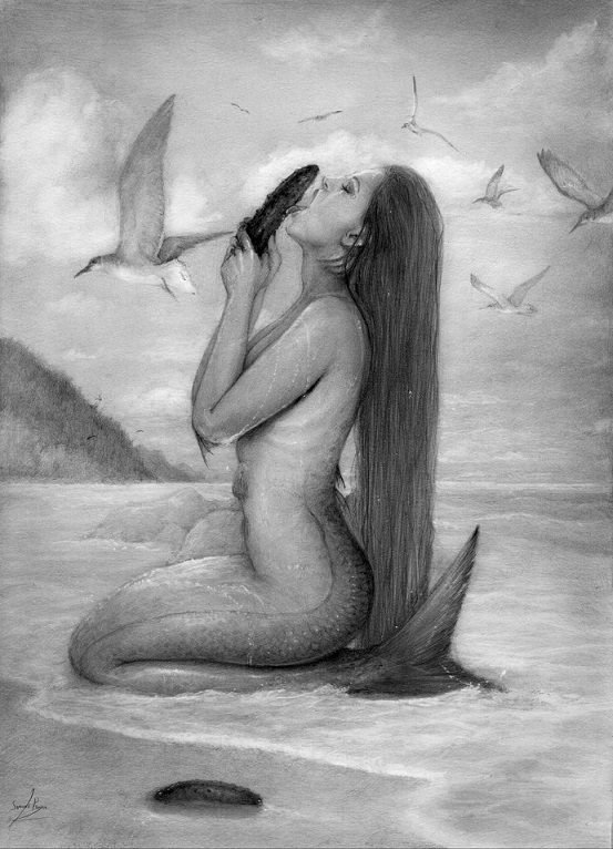 simone pinna mermaid with fish