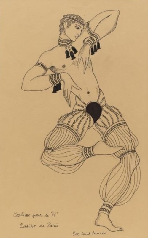 sketch from the yves saint laurent