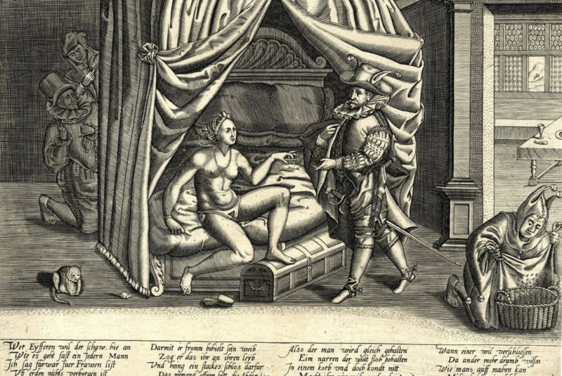 Smithsonian Magazine, 16th century print depicting use of chastity belt. Smithsonian Magazine, 16th century print depicting use of chastity belt.