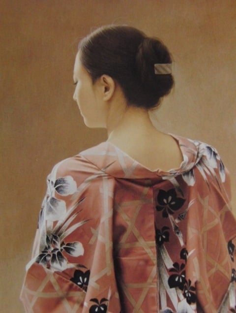 sosuke morimoto Girl in a kimono with back exposed