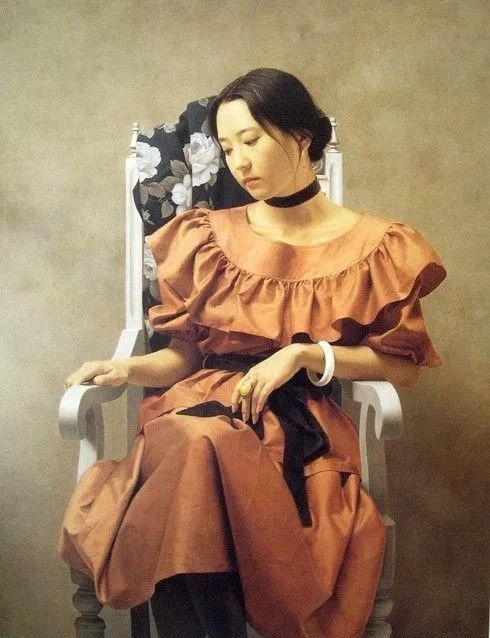 sosuke morimoto Seated girl  painting