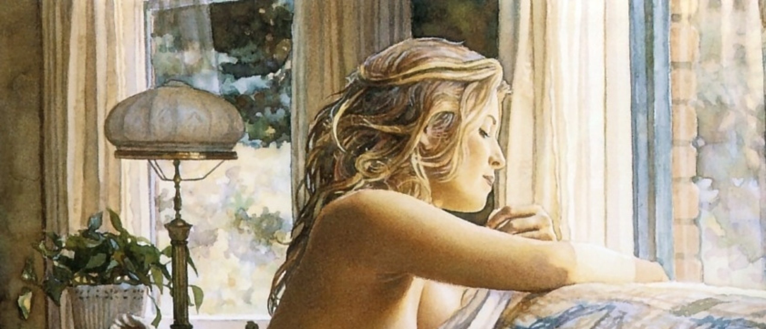 Steve Hanks nude girl on sofa