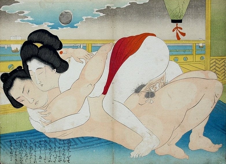 sumo wrestler erotic print