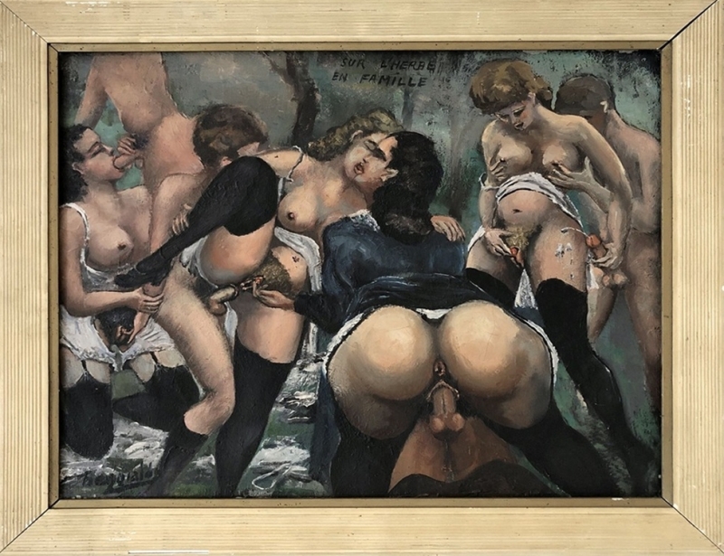 Sur l'herbe en famille (A family get-together on the grass) by Reggialdi