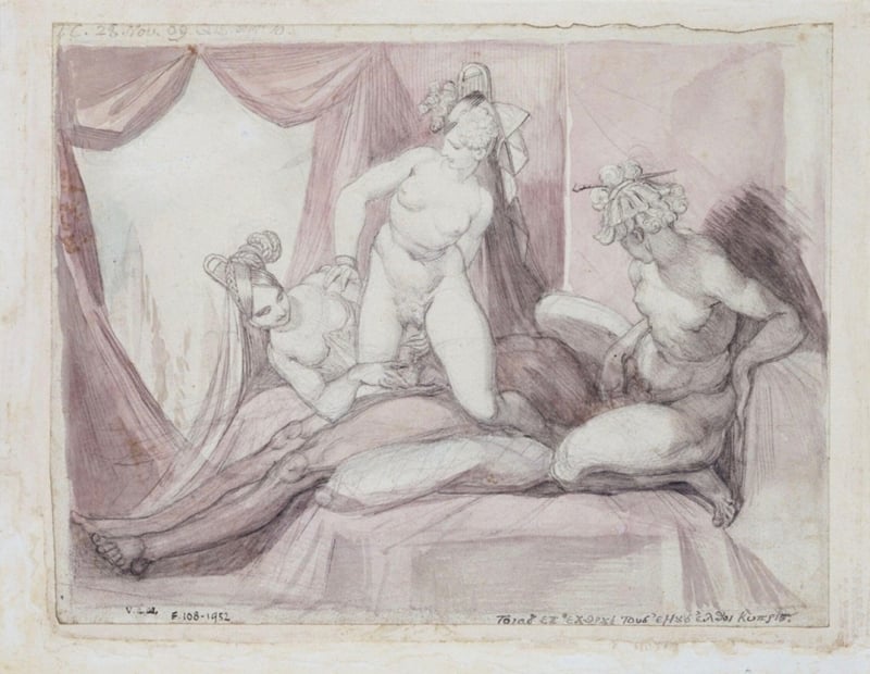 Symplegma of a Man and Three Women by Henry Fuseli