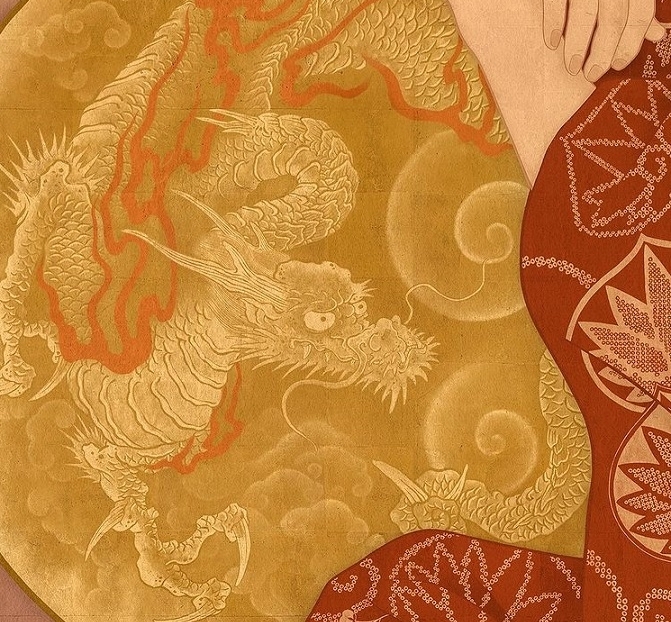 Tatsudoshi (year of the dragon), by Senju Shunga  dragon motif close-up