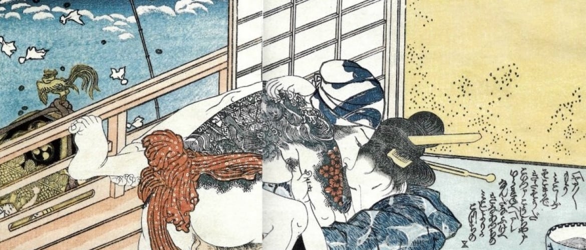 Colorful Shunga Designs with Tattooed Ruffians and Brigands