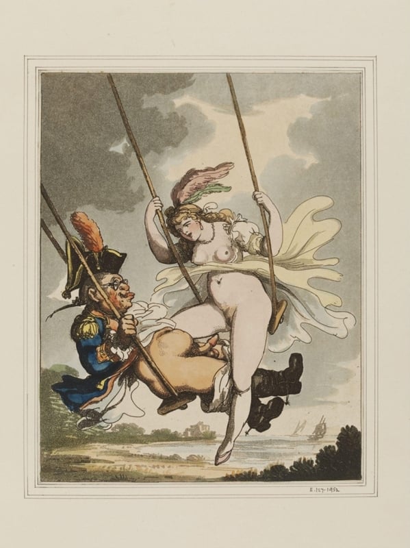 The Swing by Thomas Rowlandson late 18th or early 19th century The Swing by Thomas Rowlandson late 18th or early 19th century