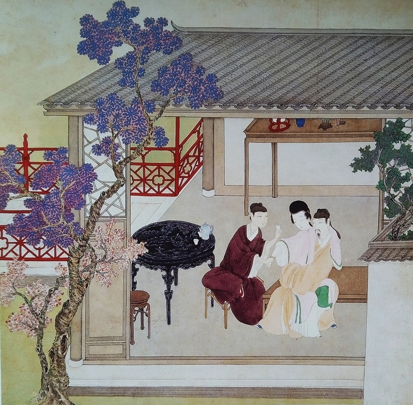 threesome Chinese erotic painting