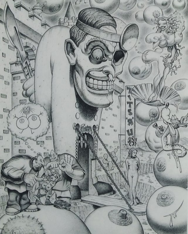 todd schorr graphite on paper