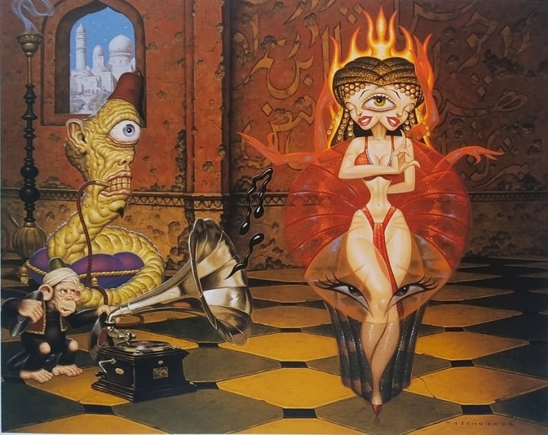 todd schorr the harem dancer