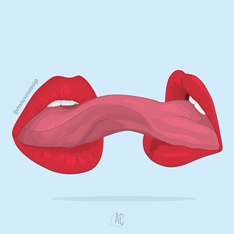 tongue kissing by Alvaro Castro