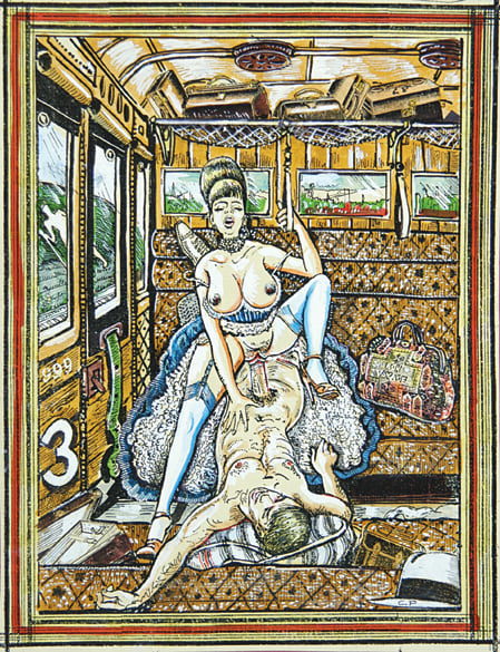 train erotic art