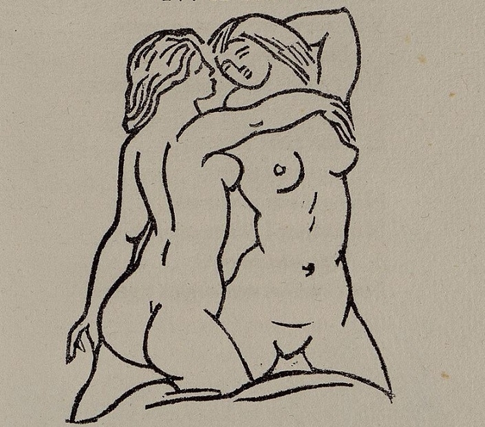 Two nudes in water Aristide Maillol