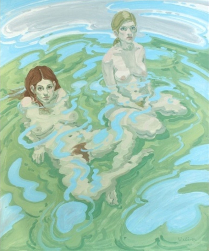 Two Nudes Twice, 1970, by Neil Welliver Two Nudes Twice, 1970, by Neil Welliver