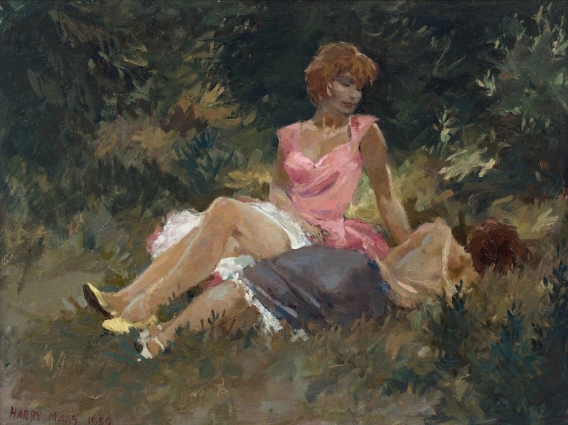 Two Women Laying Down in the Grass  Harry Maas