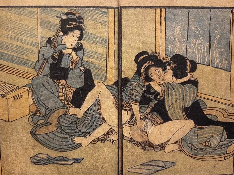 Japanese Lesbian Art Porn - The Secret Lesbian Encounters With the Use of Double-Sided Dildos