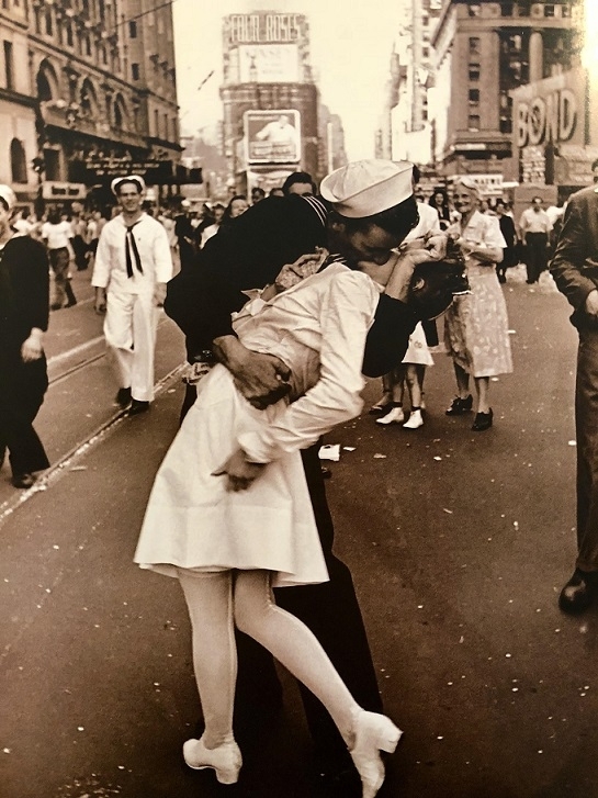 V-J Day in Times Square, a photograph by Alfred Eisenstaedt, was published in Life in 1945