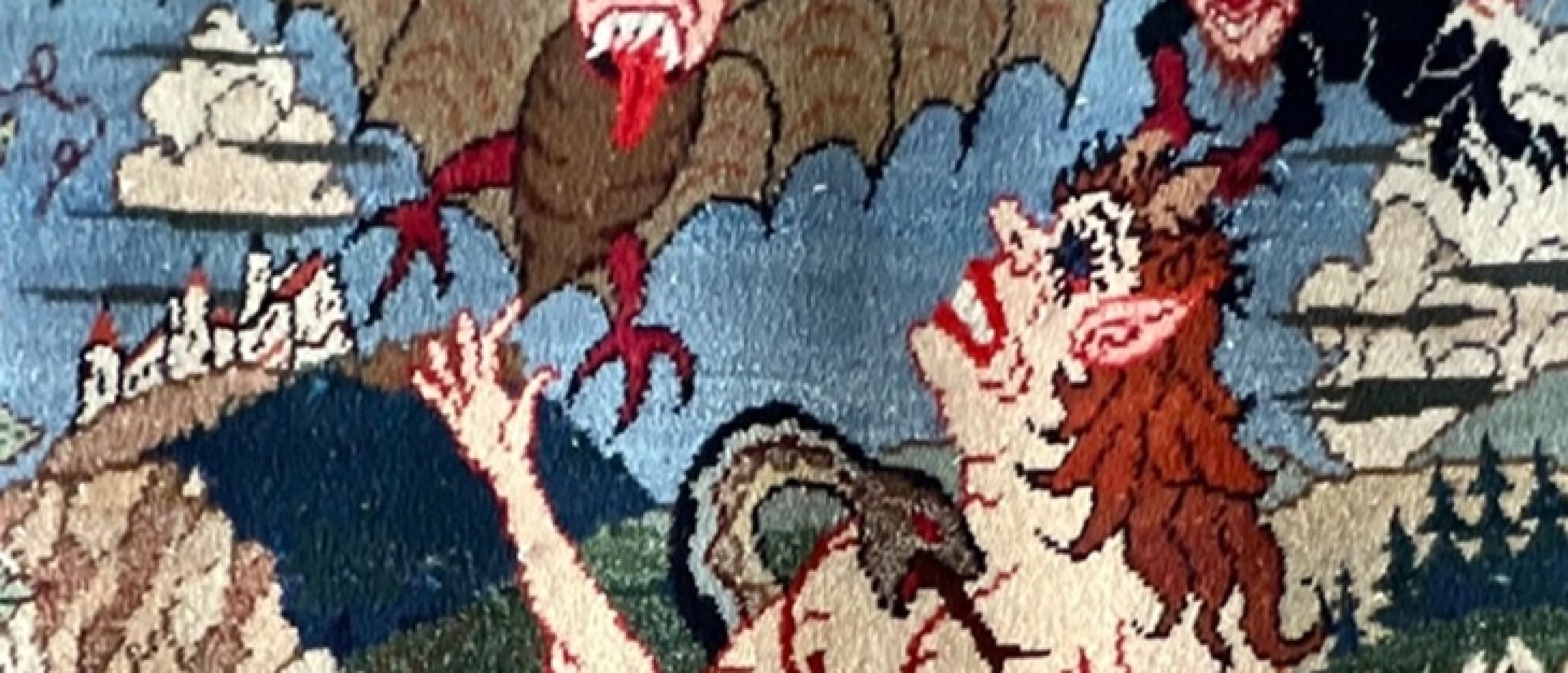 Vamp Woman, tapestry by Marian Henel