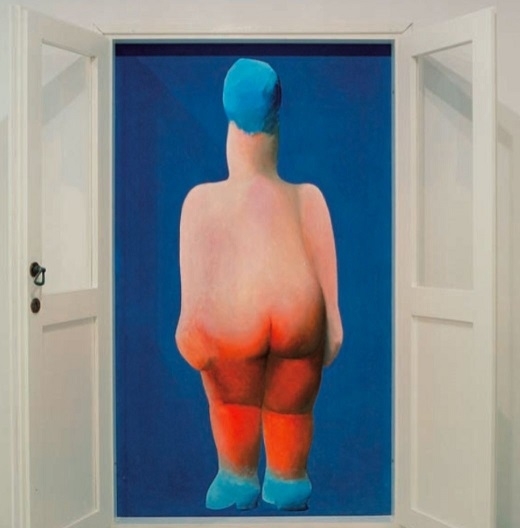 Vasko Lipovac nude standing in doorway