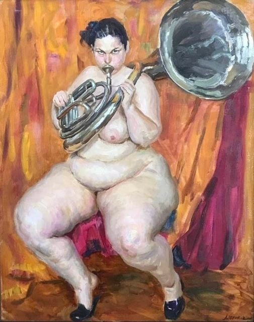 Viktor Lyapkalo chubby nude with tuba