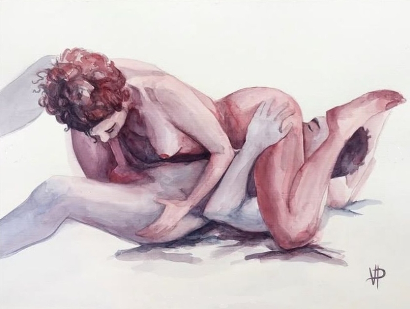 Viktoria Protsyuk watercolor pose 69 Viktoria Protsyuk watercolor pose 69