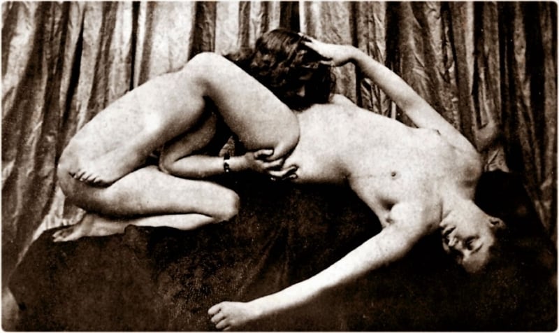 Lesbian Pictorials Vintage Erotica - 1920s Vintage Erotic Postcards/Photographs Depicting Lesbian Encounters