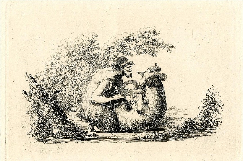 vivant denon Satyr mating with a goat