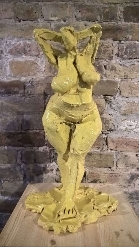 Vladimir Sai Yellow standing woman, Ceramic Sketches