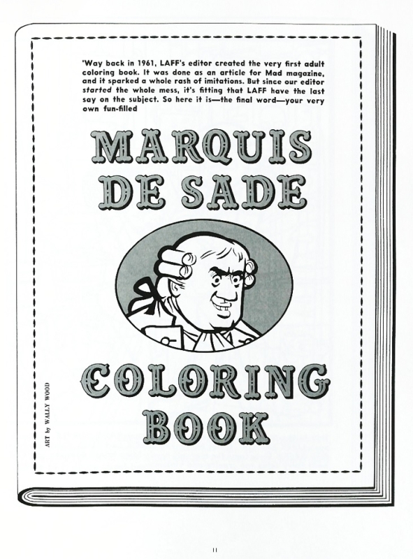 wallace wood Marquis de Sade coloring book