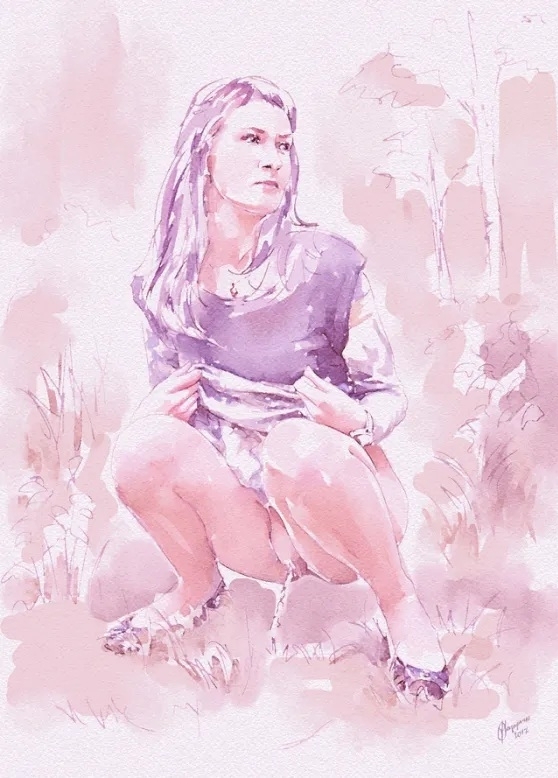 Watercolor by Gare DeSad