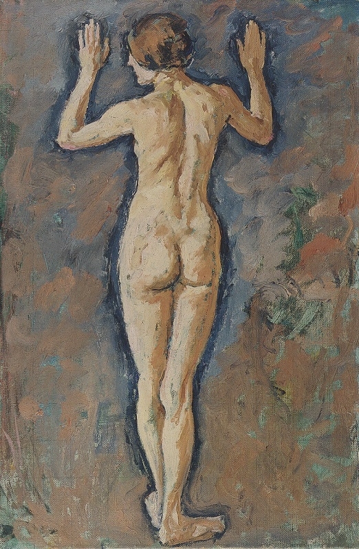 Weiblicher_Rückenakt, Koloman Moser