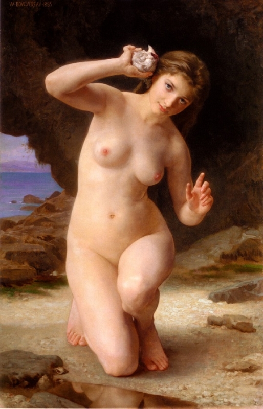 William Bouguereau Woman With Shell