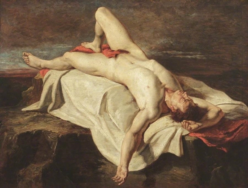 william etty Academic study of a male nude