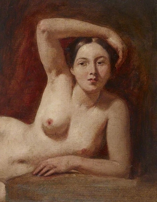 william etty Half-figure of a female nude